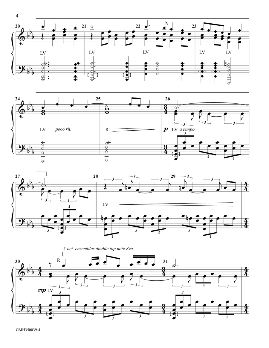 Let Tyrants Shake Their Iron Rod (for 3-6 octave handbell ensemble) (site license) 5-Octaves scores gallery preview page 4