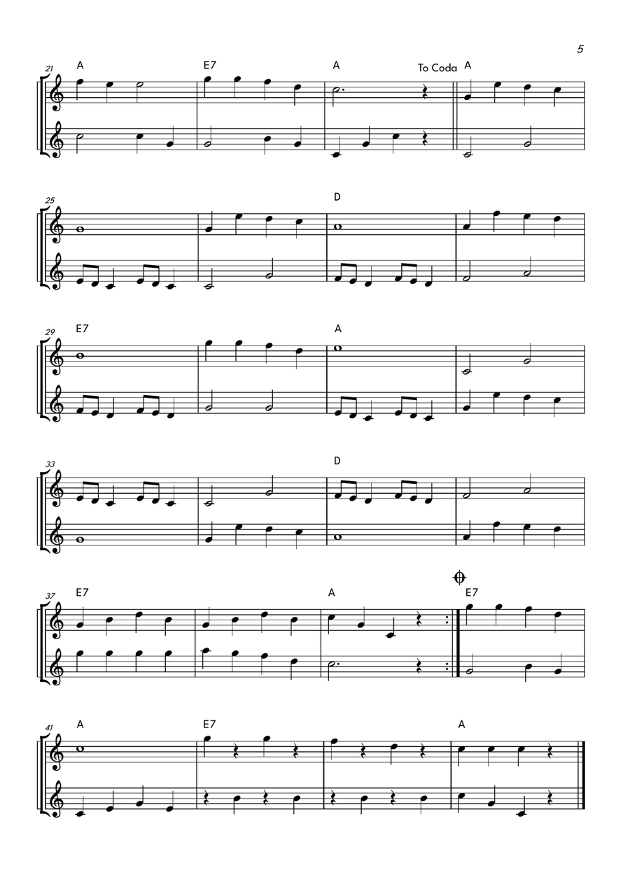 20 Easy Christmas Duets for Alto Sax Woodwind Duet scores gallery preview page 5