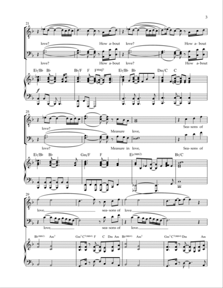 Seasons Of Love Seasons Of Love TTBB scores gallery preview page 3