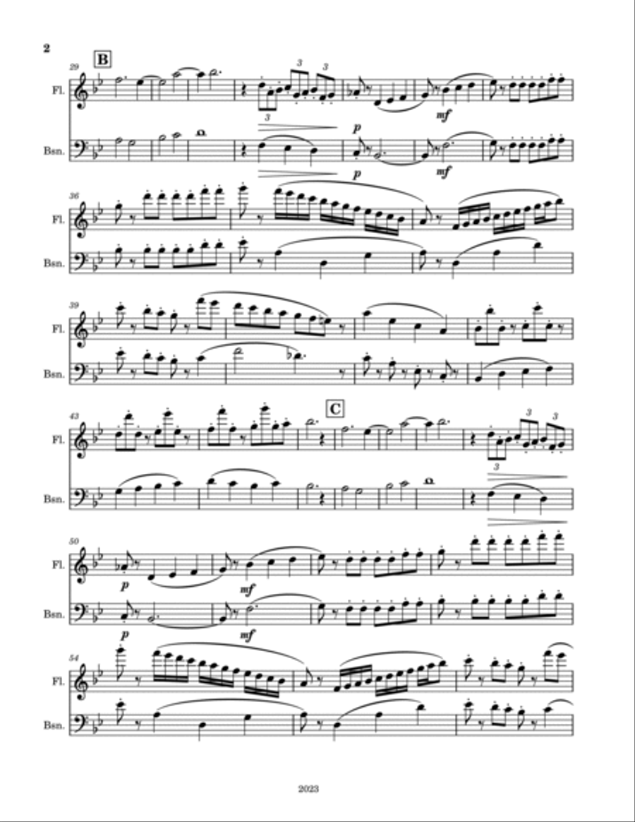 The Dog and the Mockingbird Woodwind Duet scores gallery preview page 2