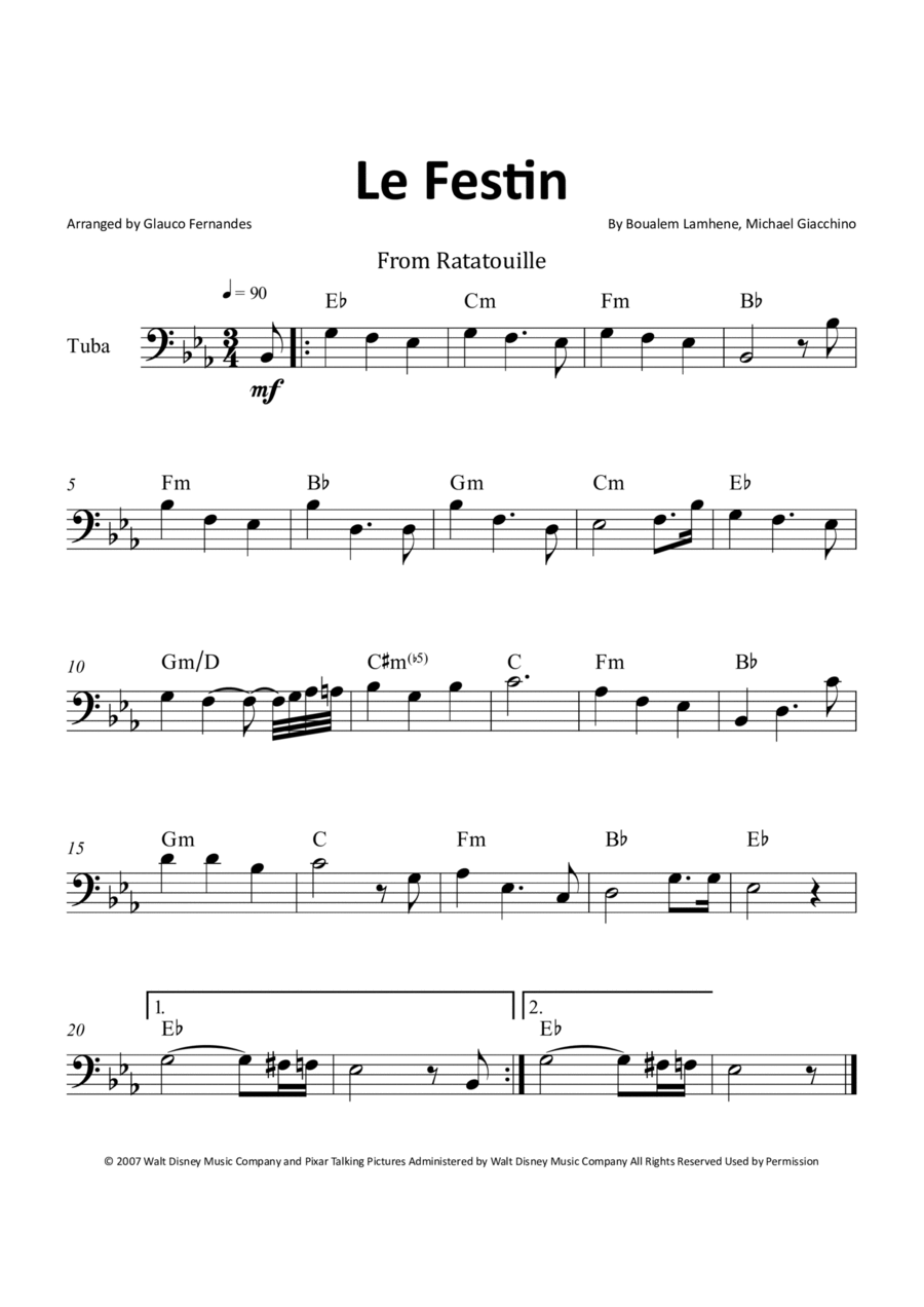 Le Festin Double Bass scores gallery preview page 1