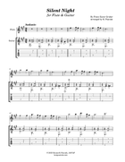 Silent Night (for Flute & Guitar) Flute scores gallery preview page 3