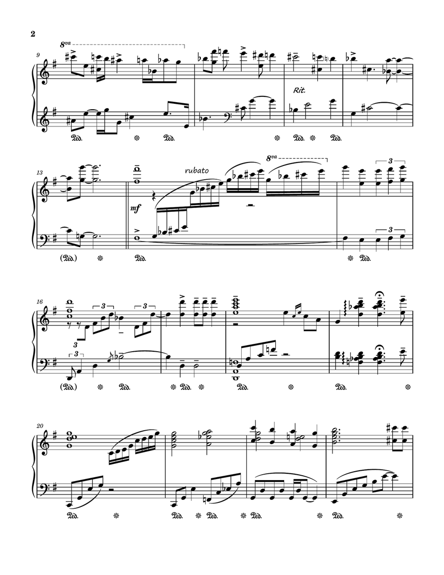 Stella By Starlight Piano Solo scores gallery preview page 2