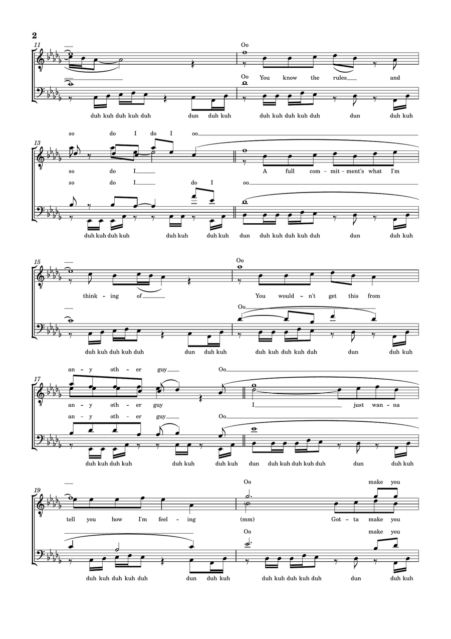 Never Gonna Give You Up Never Gonna Give You Up TTBB scores gallery preview page 2