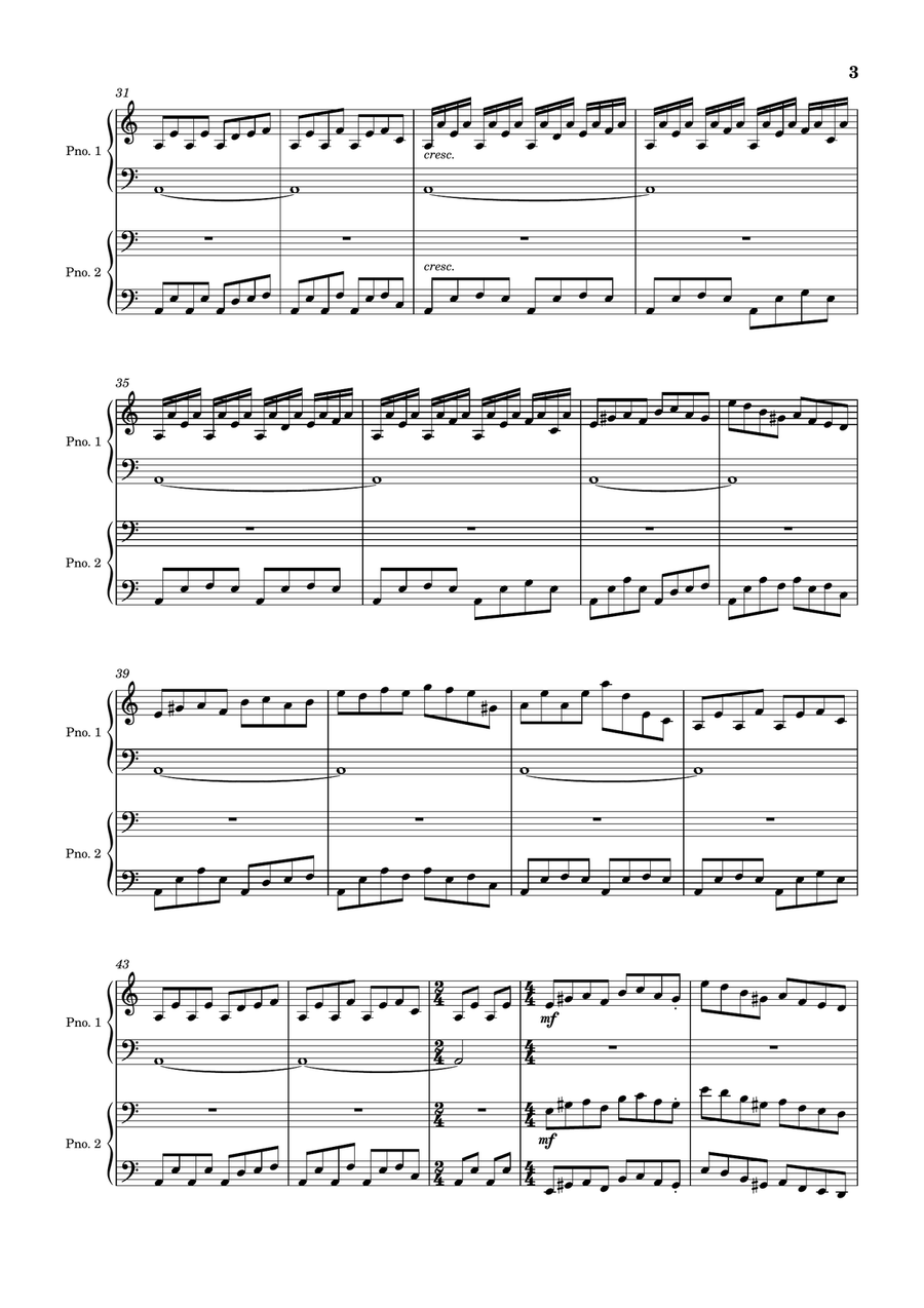 Journey Into The Star Cluster Piano Duet scores gallery preview page 3