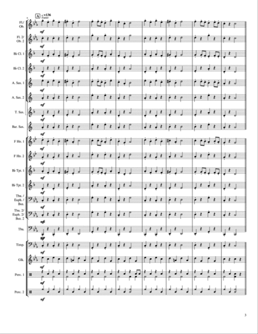 Spooky Scary Scales and Tones Concert Band scores gallery preview page 3