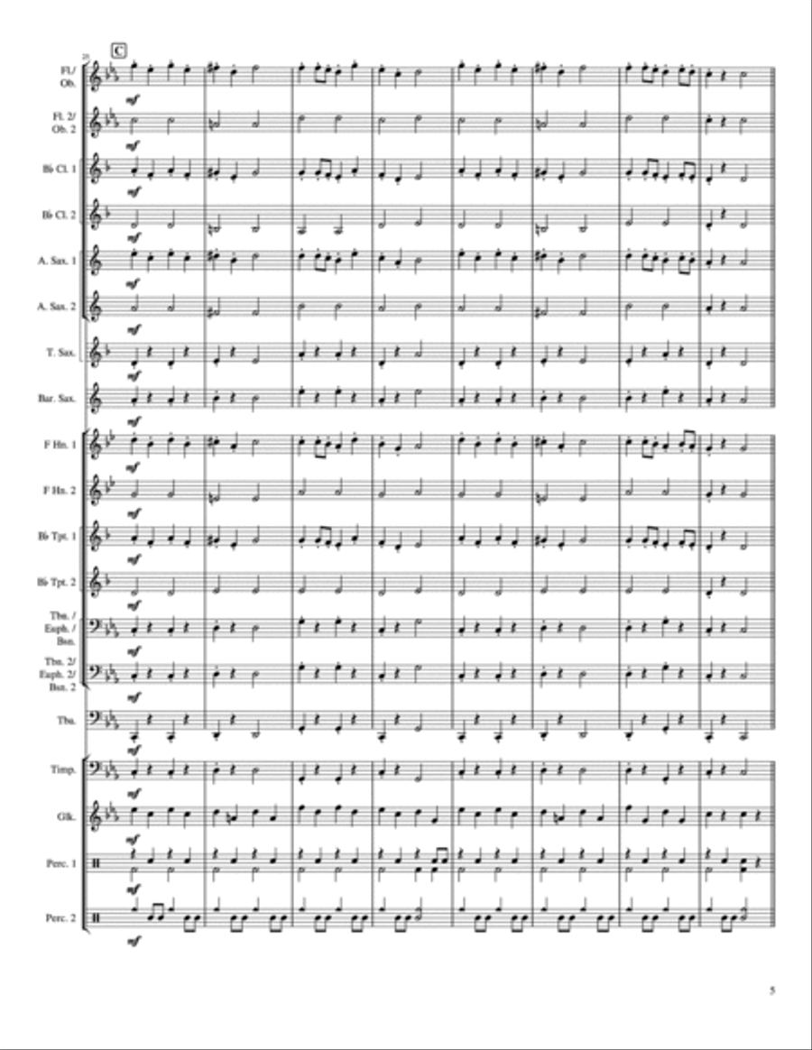 Spooky Scary Scales and Tones Concert Band scores gallery preview page 5