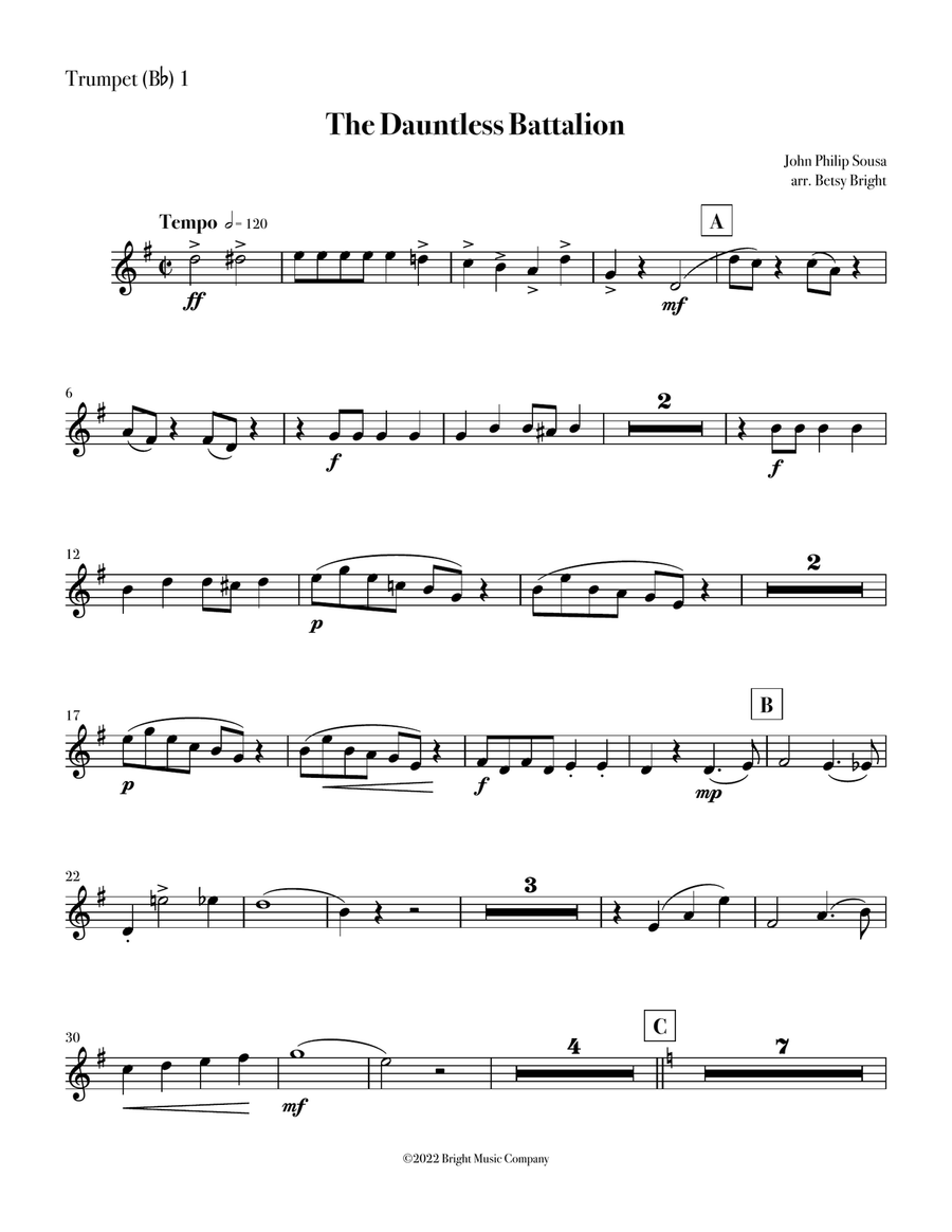 The Dauntless Battalion Brass Quintet scores gallery preview page 2