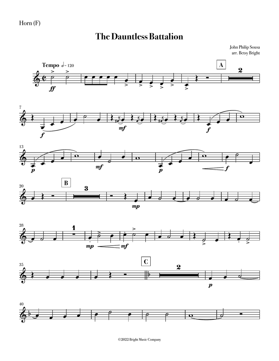 The Dauntless Battalion Brass Quintet scores gallery preview page 6
