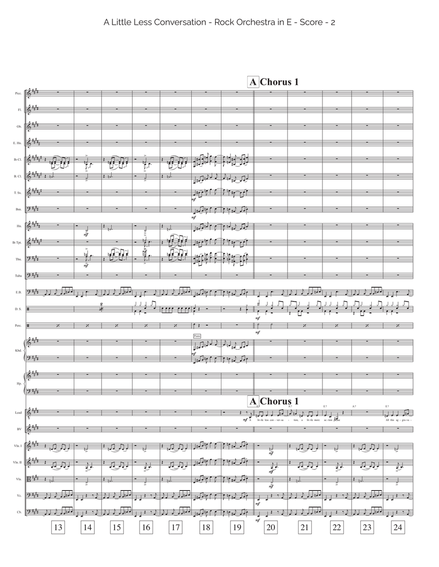 A Little Less Conversation Full Orchestra scores gallery preview page 2
