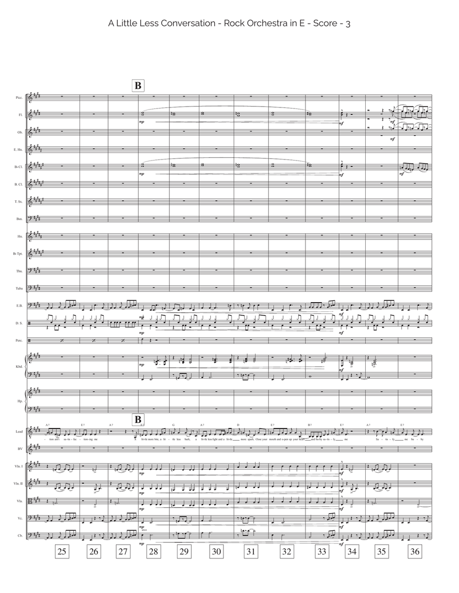 A Little Less Conversation Full Orchestra scores gallery preview page 3