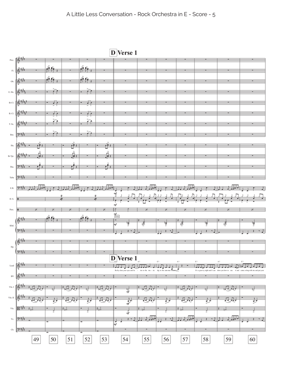 A Little Less Conversation Full Orchestra scores gallery preview page 5