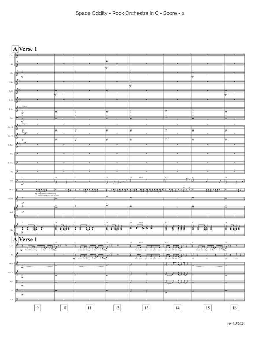 Space Oddity Full Orchestra scores gallery preview page 2