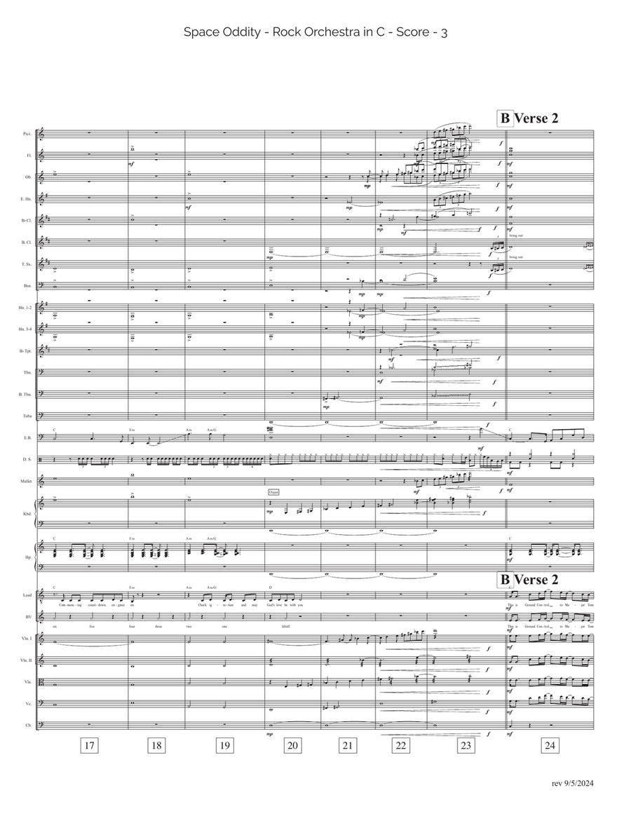 Space Oddity Full Orchestra scores gallery preview page 3