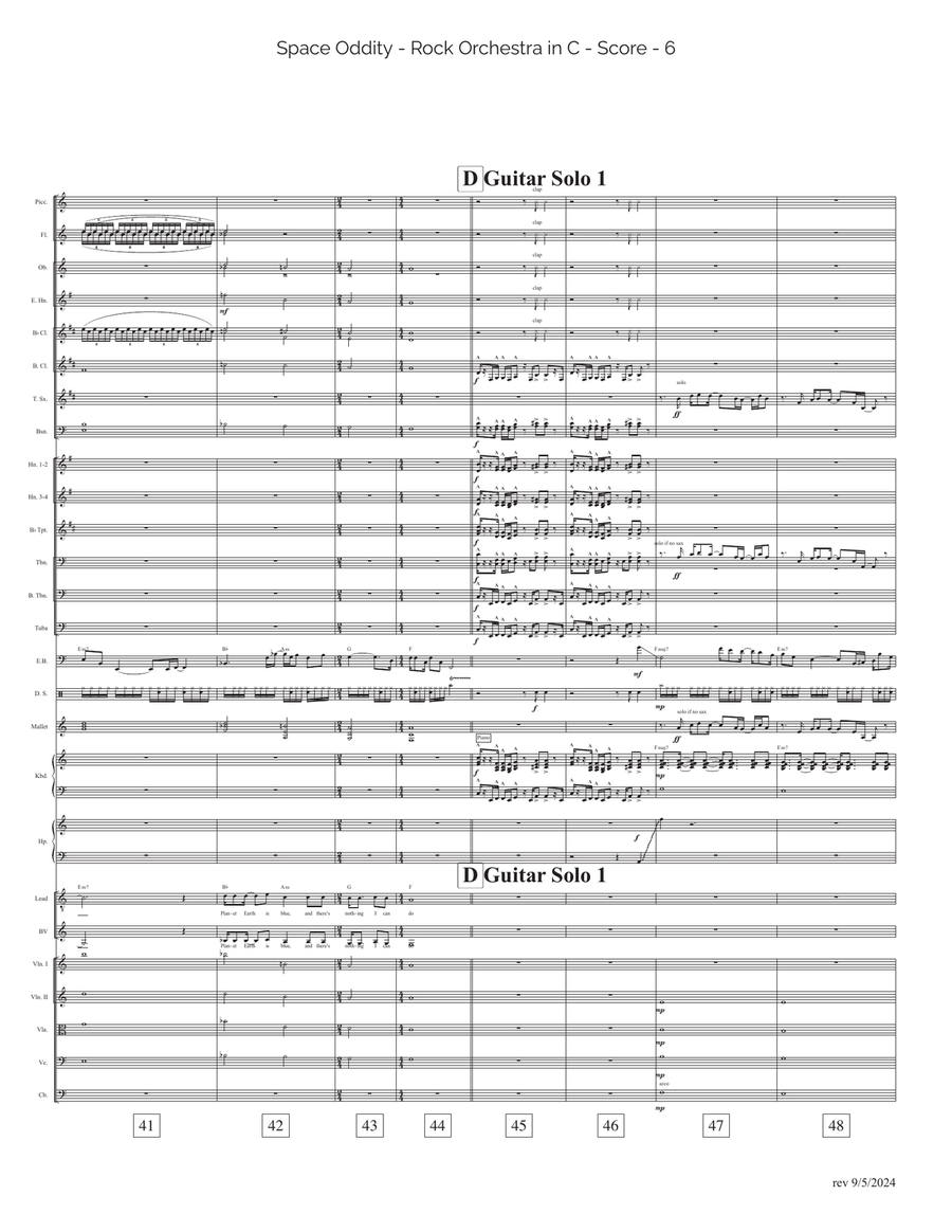 Space Oddity Full Orchestra scores gallery preview page 6