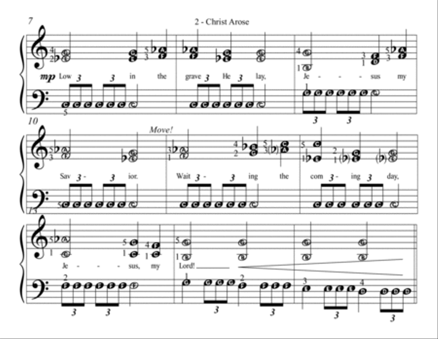 Christ Arose Piano Method scores gallery preview page 3