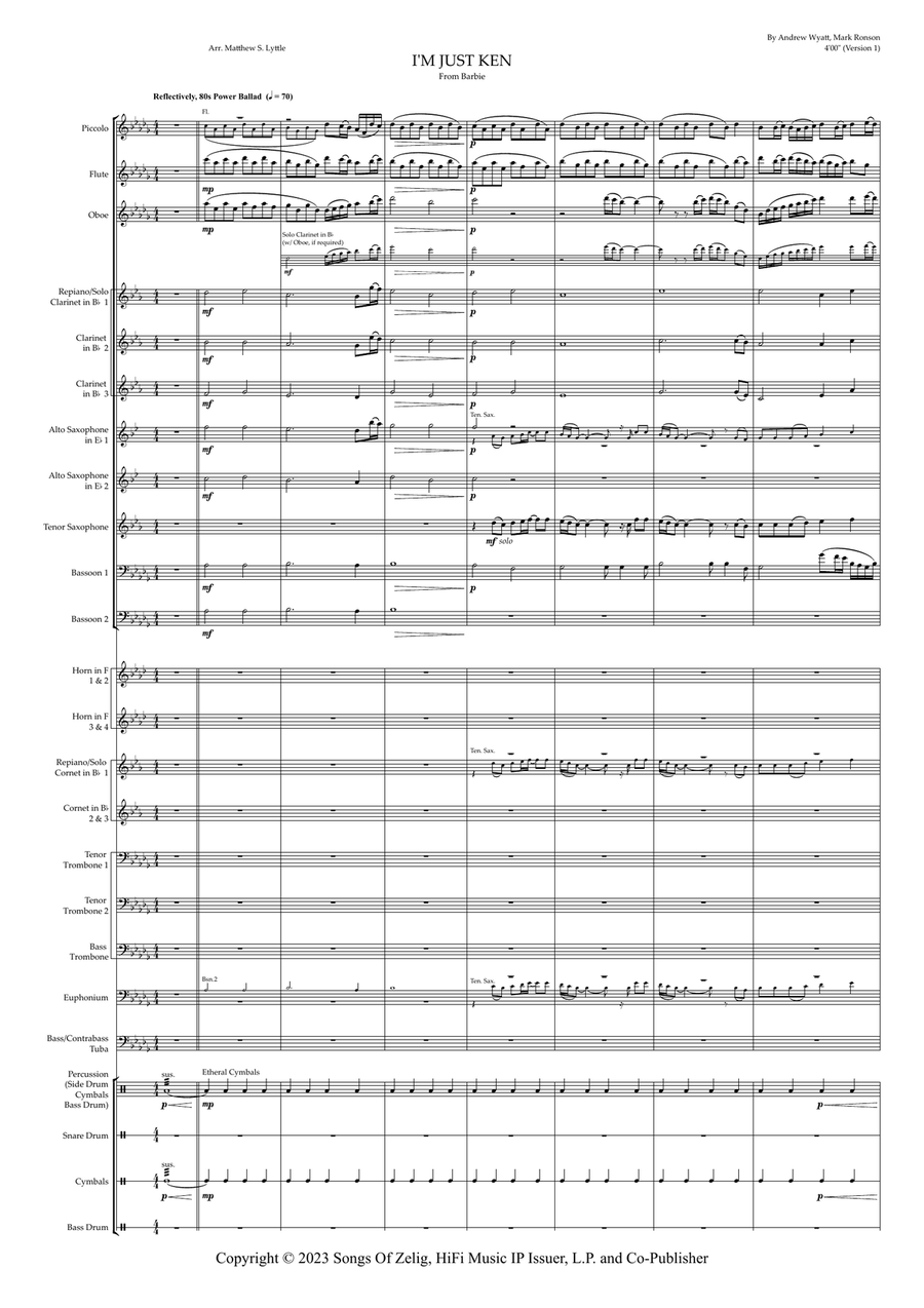 I'm Just Ken I'm Just Ken Concert Band scores gallery preview page 2