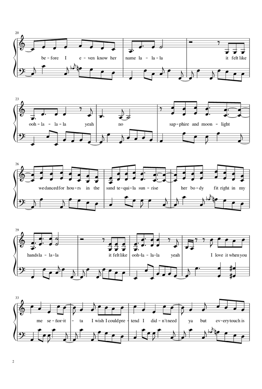 Señorita Señorita Easy Piano scores gallery preview page 2