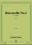 G. Fauré-Barcarolle No.1,Op.26 mini preview