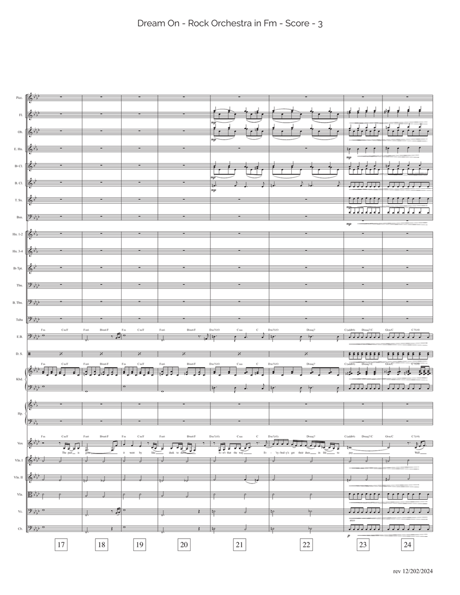 Dream On Full Orchestra scores gallery preview page 3