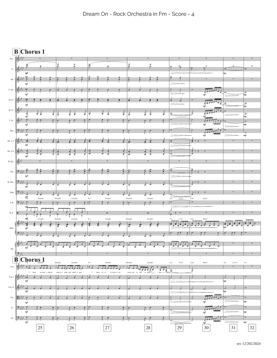 Dream On Full Orchestra scores gallery preview page 4