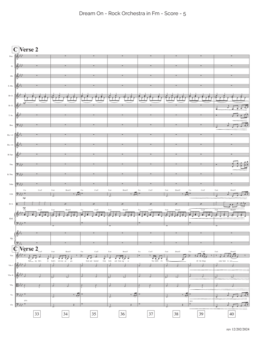 Dream On Full Orchestra scores gallery preview page 5
