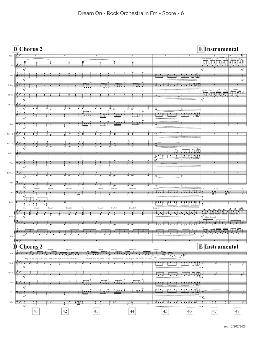 Dream On Full Orchestra scores gallery preview page 6