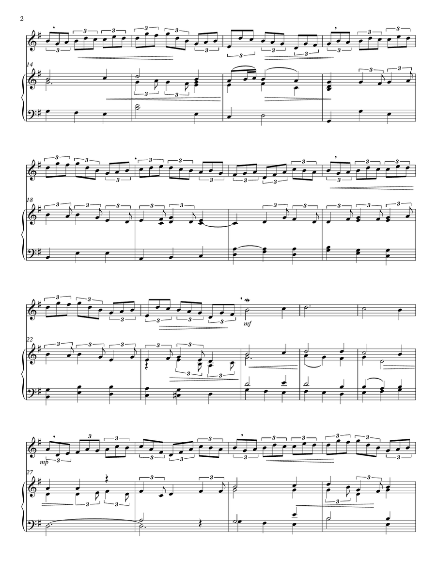 Bach, Jesu, Joy of Man's Desiring - for Oboe and Piano Piano scores gallery preview page 2