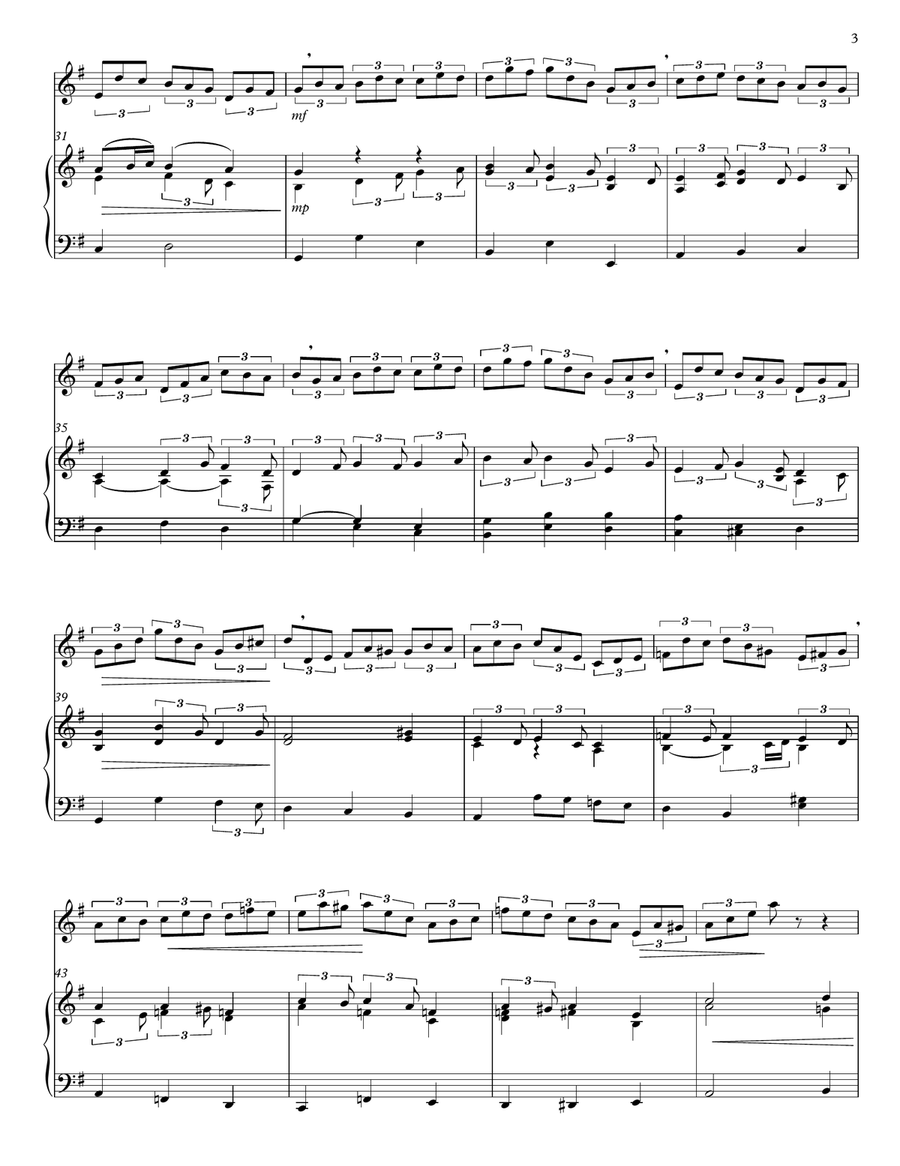 Bach, Jesu, Joy of Man's Desiring - for Oboe and Piano Piano scores gallery preview page 3
