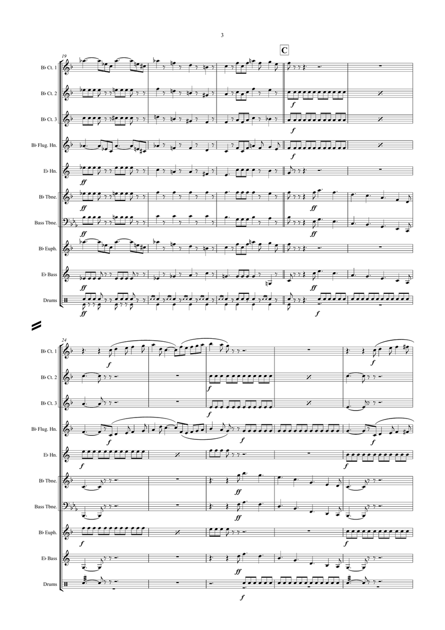 La Reine de Saba - Marche et Cortége Brass Ensemble scores gallery preview page 3