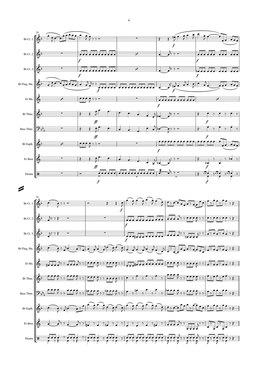 La Reine de Saba - Marche et Cortége Brass Ensemble scores gallery preview page 4