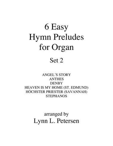 6 Easy Hymn Preludes for Organ - Set 2