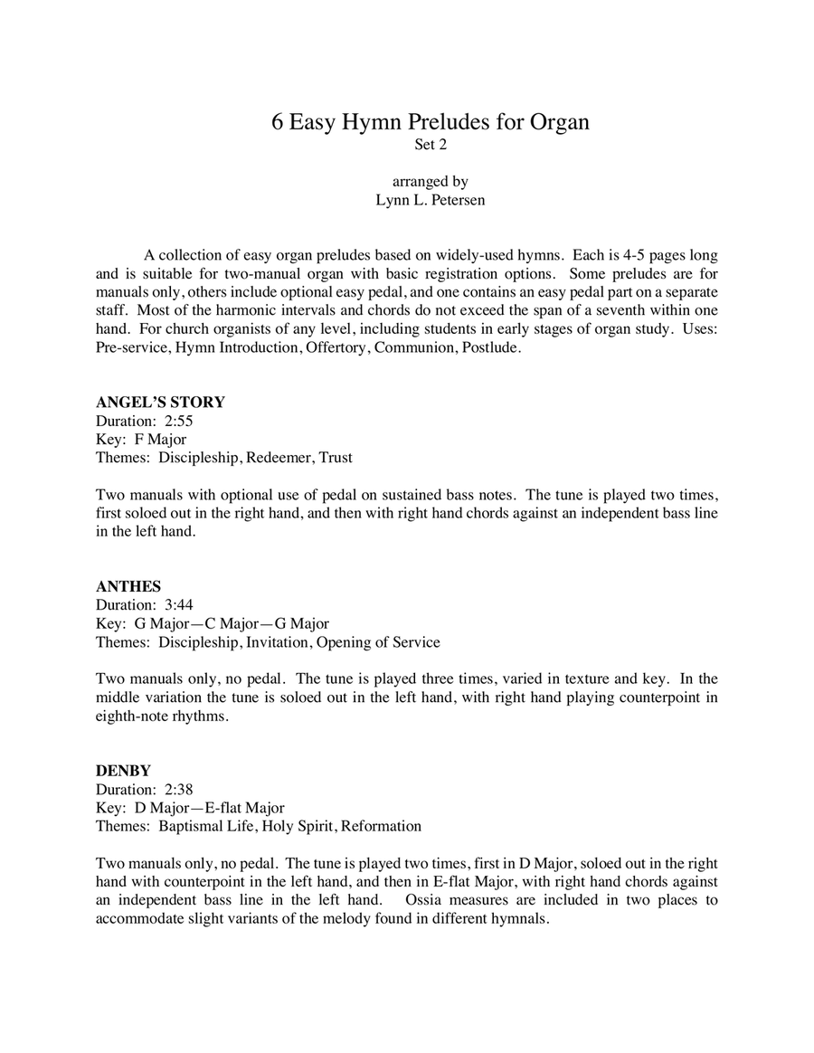 6 Easy Hymn Preludes for Organ - Set 2 Organ Solo scores gallery preview page 3