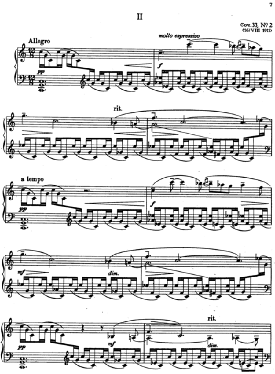 S. RACHMANINOFF ETUDE TABLEAUX № 6 