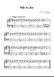 Beethoven - Ode to Joy for Easy/Beginner Piano (with fingerings)