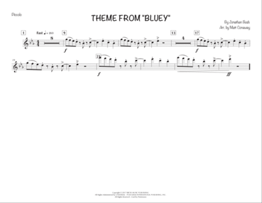 Bluey Theme Song Marching Band scores gallery preview page 3