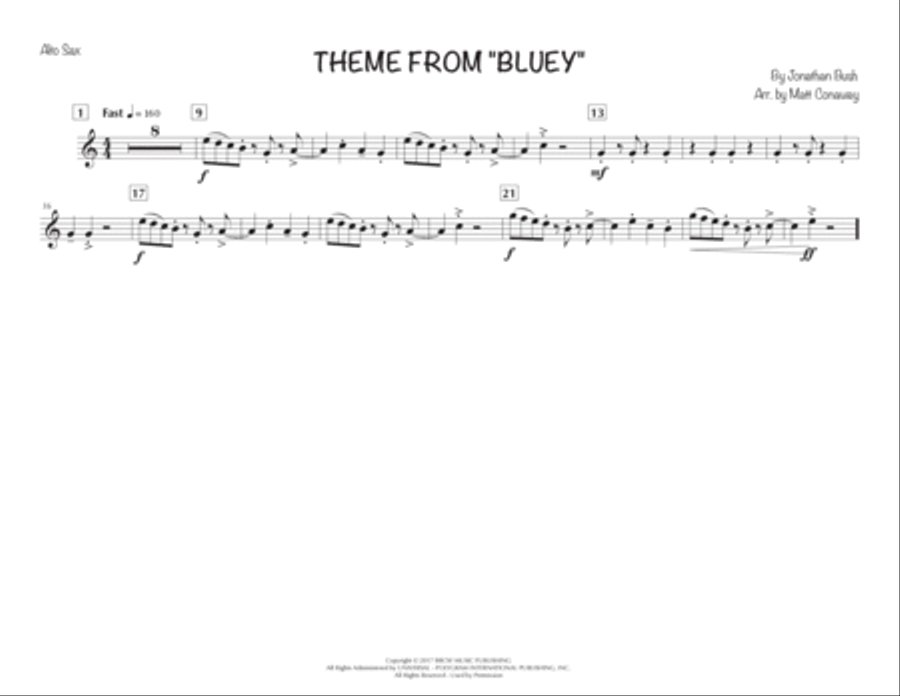 Bluey Theme Song Marching Band scores gallery preview page 5