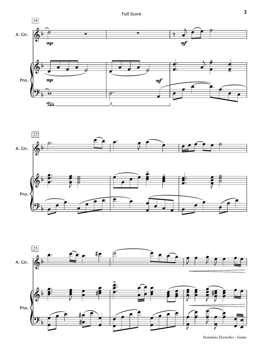 Variations Eternelles (Electric Guitar & Piano) Chamber Music scores gallery preview page 4