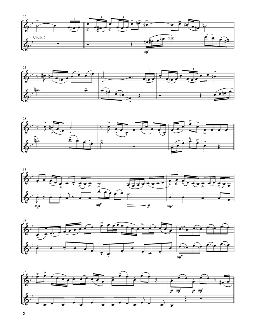 Sleigh Ride Sleigh Ride String Duet scores gallery preview page 2