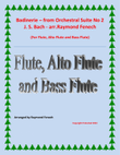 Badinerie - J.S.Bach - Flute, Alto Flute and Bass Flute