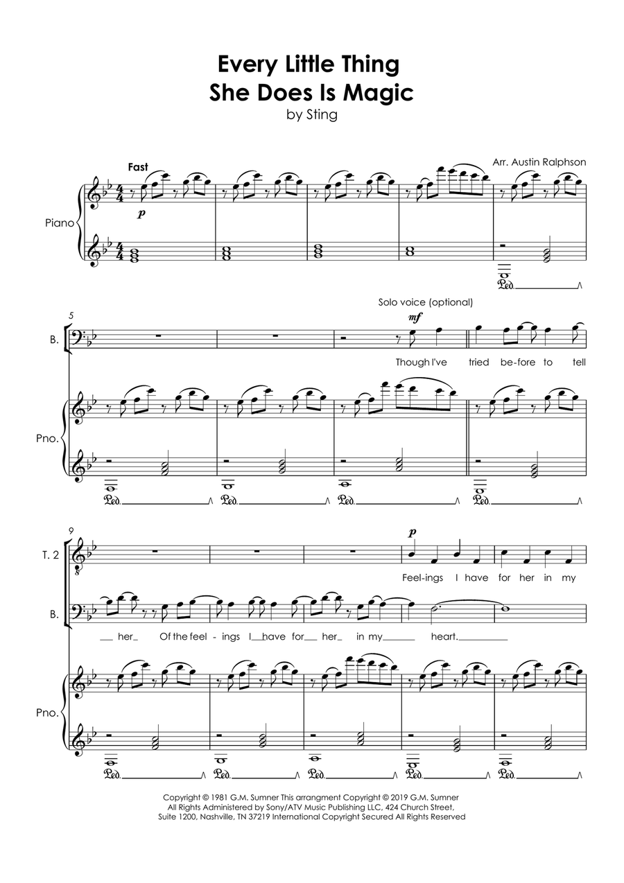 Every Little Thing She Does Is Magic Small Ensemble scores gallery preview page 3
