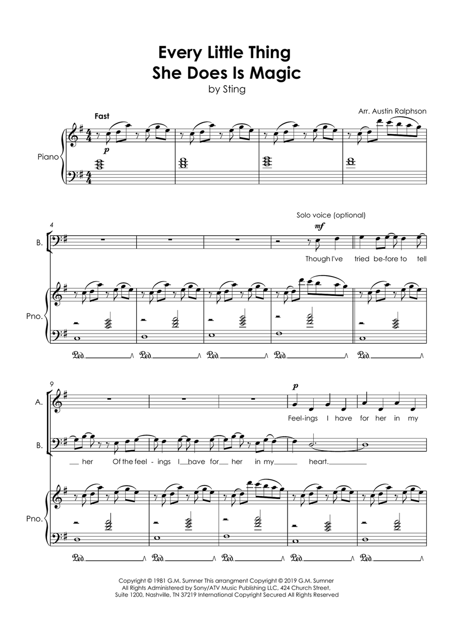 Every Little Thing She Does Is Magic Small Ensemble scores gallery preview page 3