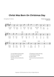 Christ Was Born On Christmas Day (Key of A Major) mini preview
