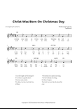 Christ Was Born On Christmas Day (Key of F-Sharp Major) mini preview
