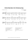 Christ Was Born On Christmas Day (Key of G-Flat Major) mini preview