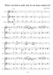 When I am laid in earth, and The Witches' quartet, In our deep vaulted cell (3 flutes and bassoon)