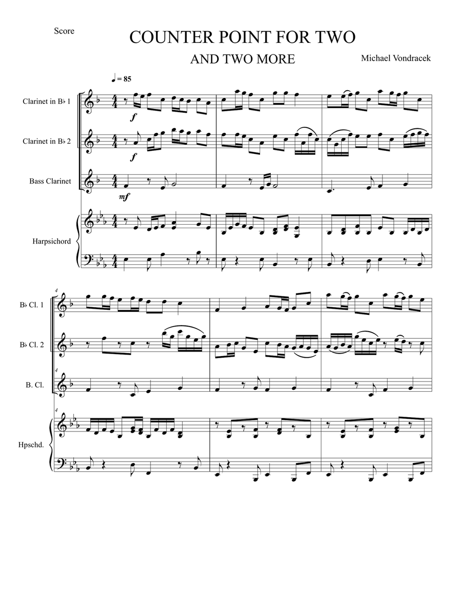 COOUNTERPOINT FOR TWO AND TWO MORE Small Ensemble scores gallery preview page 2