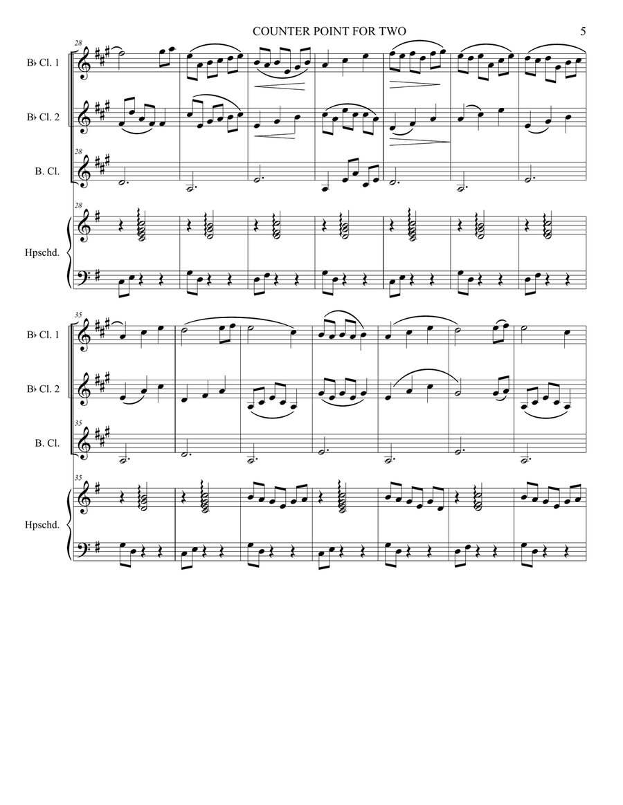 COOUNTERPOINT FOR TWO AND TWO MORE Small Ensemble scores gallery preview page 6