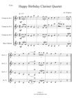 Happy Birthday Clarinet Quartet