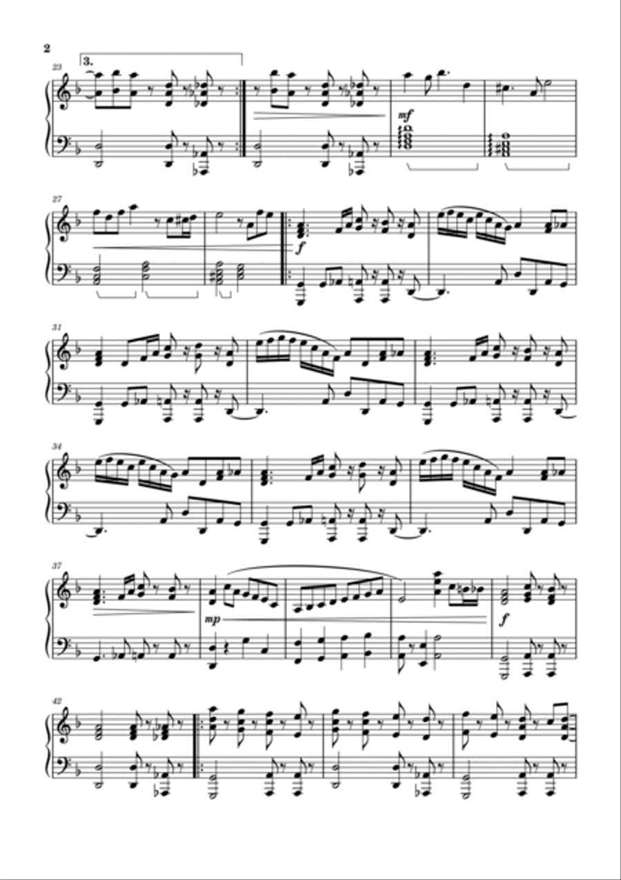 ALL MY FELLAS Piano Solo scores gallery preview page 2